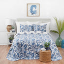 Blue Coast Shells King Bedspread