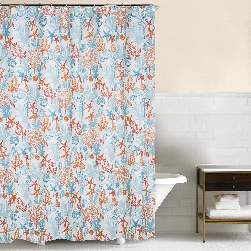 Tangerine Coast Shower Curtain