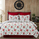 Silvia Poinsettia King Quilt Set