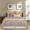 Shay Damask King Quilt Set