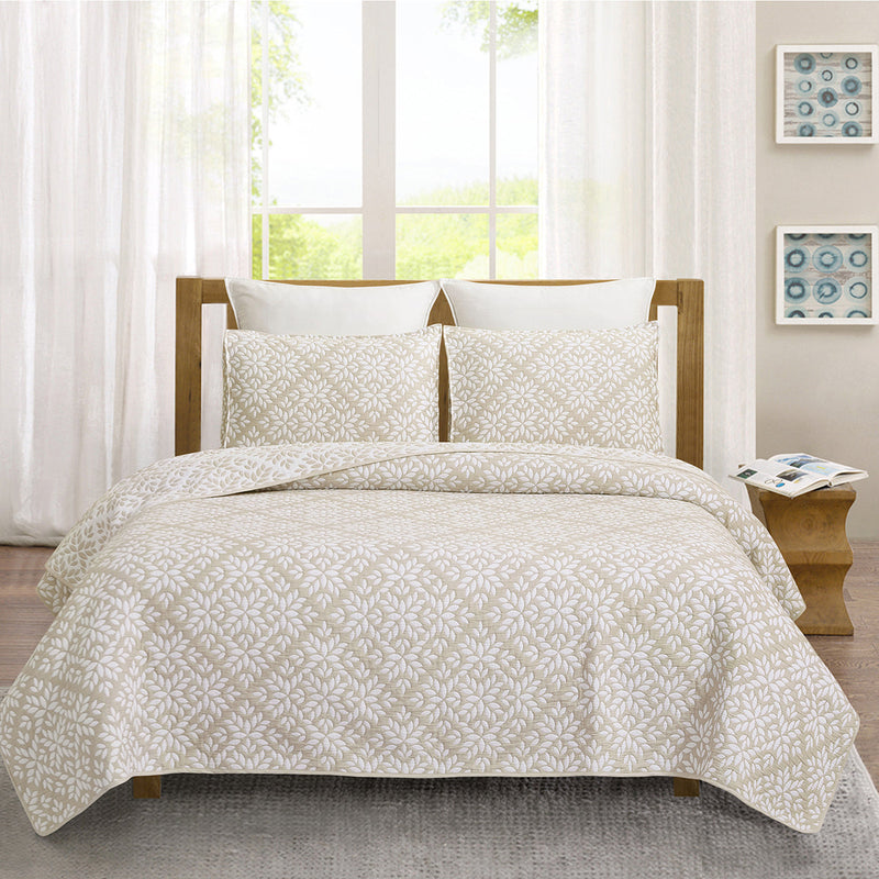 Natural Leaves Jacq. Rev. Q Coverlet Set