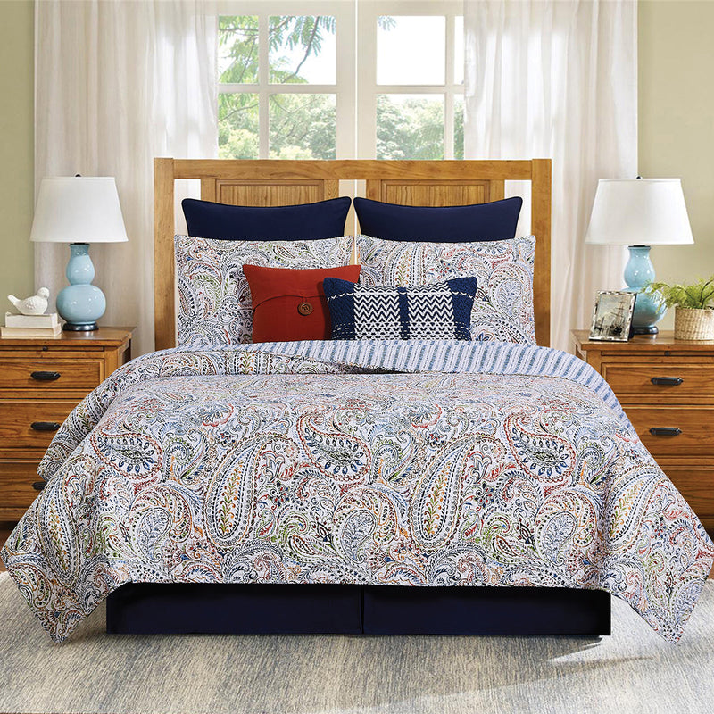 Payton Paisley King Quilt Set