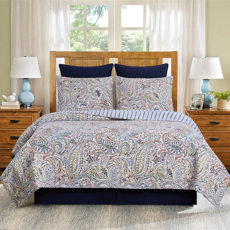 Payton Paisley King Quilt Set