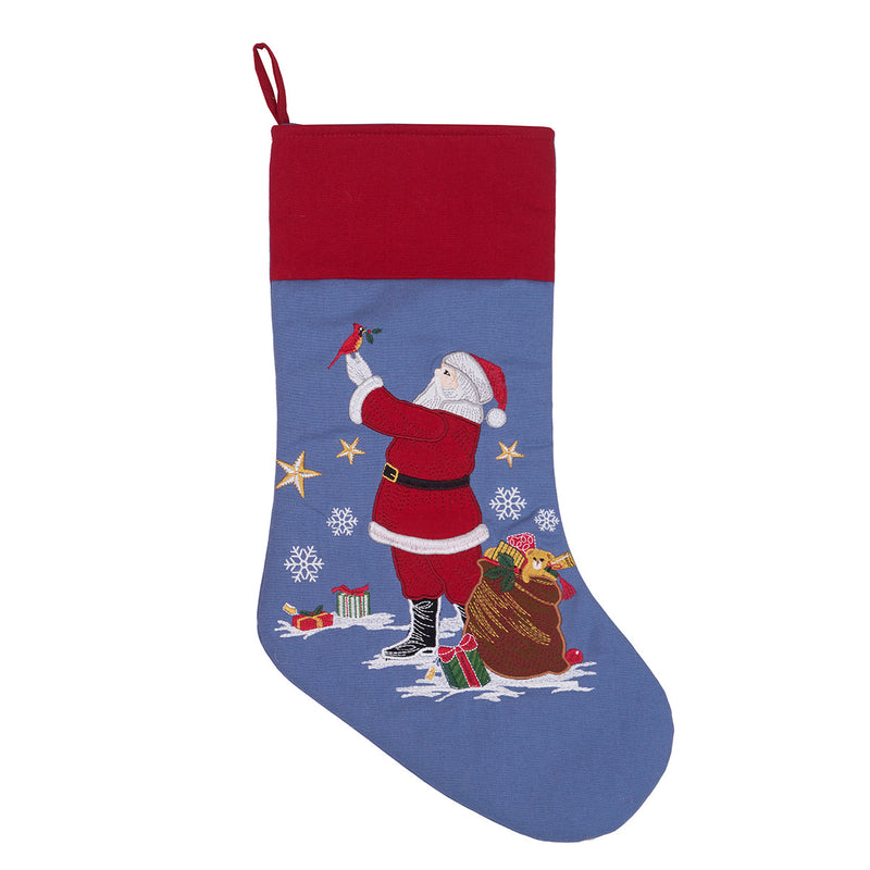 Santa and Cardinal Stocking