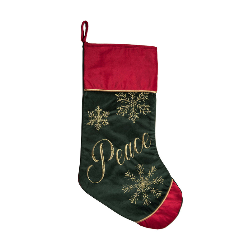 Peace Snowflake Stocking