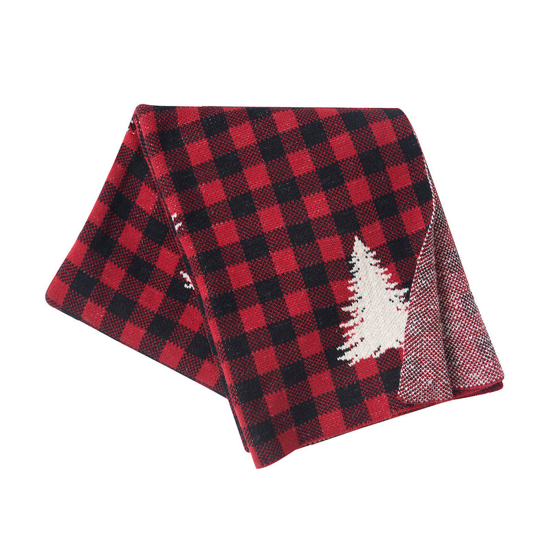 Buffalo plaid trees Throw