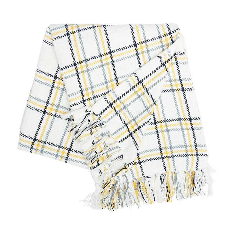 Honey Bee Plaid Throw