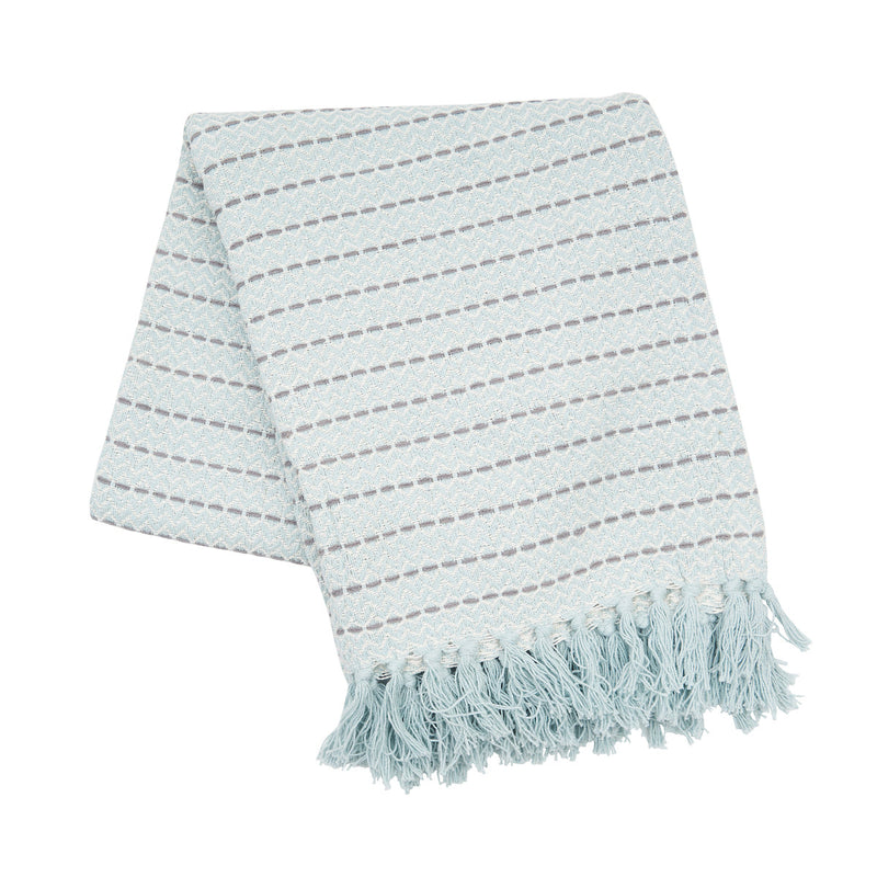 Mini Chevron Blue Throw