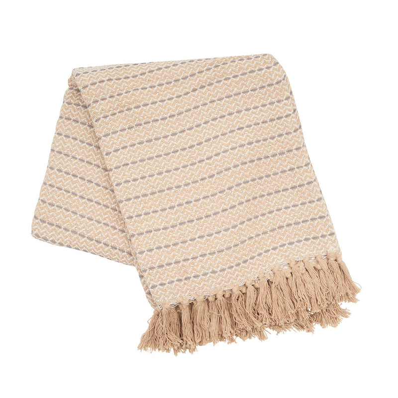 Mini Chevron Taupe Throw