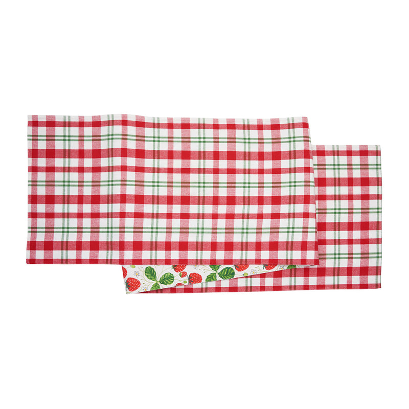 Strawberry Patch & Plaid Runner