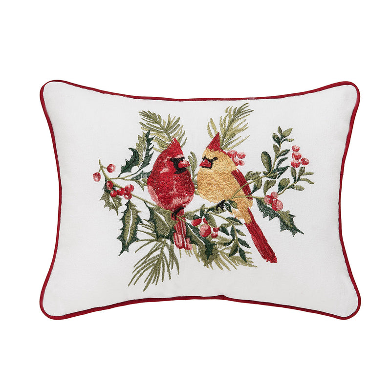 Cardinal Duo Berry Botanical Pillow