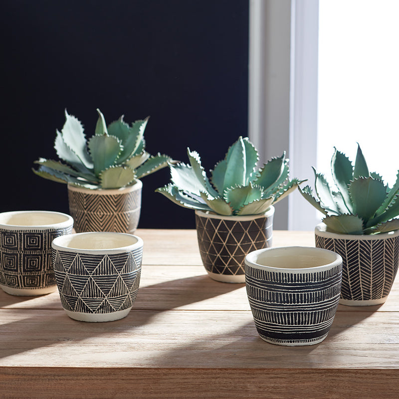 NAPA Home & Garden, SANTA FE POTS, SET OF 6,CD320BK