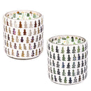 Shades of Emerald Candle, Mosaic Tree, Spice Cashmere Scent, 9oz, Asst of 2