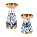 VivaStyle Gilded Meadow Candle Holder, Metal, Set of 2