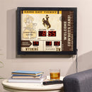 Scoreboard Wall Clock, University of Wyoming