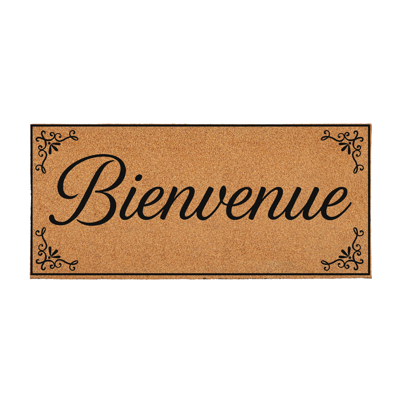Canada Strong Bienvenue Flocked Coir Sassafras Switch Mat, Filigree, 22"x10"