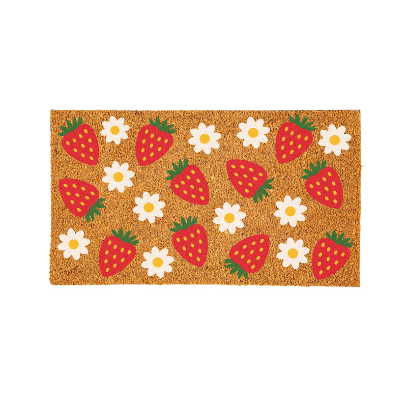Sweet Strawberries Coir Mat
