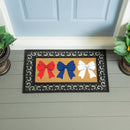 American Classic Red White & Bows Flocked Coir Sassafras Switch Mat, Tri-Color, 22"x10"
