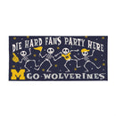 University Of Michigan Flocked Coir Halloween Sassafras Switch Mat, 22"x10"