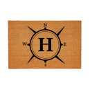 Coastal Coir Mat Compass Monogram 36x24"