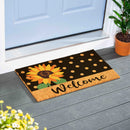Polka Dot Sunflower Coir Mat