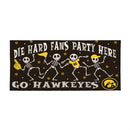 University of Iowa Flocked Coir Halloween Sassafras Switch Mat, 22"x10"