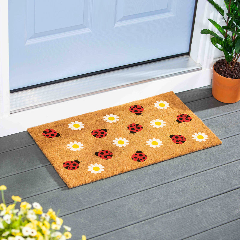 Welcoming Ladybugs Coir Mat