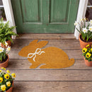 Hop Into Spring Bunny Shaped Coir Mat