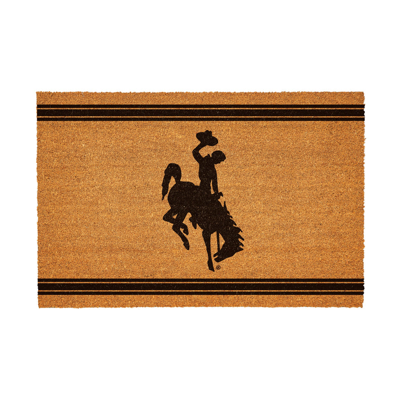 University of Wyoming Large One Color Coir Mat, 36"x24"