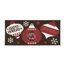 University of South Carolina Holiday Flocked Coir Sassafras Switch Mat, 22"x10"