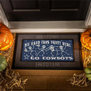 Dallas Cowboys Flocked Coir Halloween Sassafras Switch Mat, 22"x10"