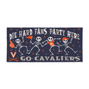 University of Virginia Flocked Coir Halloween Sassafras Switch Mat, 22"x10"