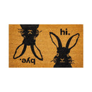 Hop Into Spring Bunny Hi & Bye Coir Mat