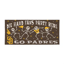 San Diego Padres Flocked Coir Halloween Sassafras Switch Mat, 22"x10"