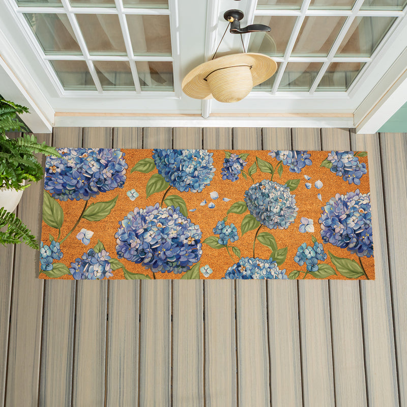 Hydrangea Haven Coir Mat, 60"x24"