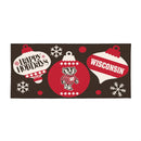 University of Wisconsin-Madison Holiday Flocked Coir Sassafras Switch Mat, 22"x10"