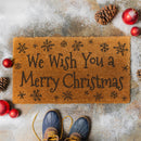 Twas The Night Nostalgia Christmas Tree Coir Mat, "We Wish You A Merry Christmas", 28"x16"