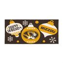 University of Missouri Holiday Flocked Coir Sassafras Switch Mat, 22"x10"