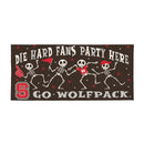 North Carolina State University Flocked Coir Halloween Sassafras Switch Mat, 22"x10"