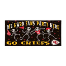 Kansas City Chiefs Flocked Coir Halloween Sassafras Switch Mat, 22"x10"