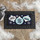 Seattle Kraken Holiday Flocked Coir Sassafras Switch Mat, 22"x10"