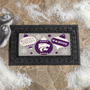 Kansas State University,University of Kansas Holiday Flocked Coir Sassafras Switch Mat, 22"x10"