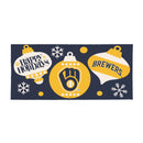 Milwaukee Brewers Holiday Flocked Coir Sassafras Switch Mat, 22"x10"