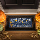 West Virginia University Flocked Coir Halloween Sassafras Switch Mat, 22"x10"