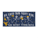 West Virginia University Flocked Coir Halloween Sassafras Switch Mat, 22"x10"