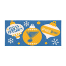 St Louis Blues Holiday Flocked Coir Sassafras Switch Mat, 22"x10"