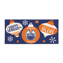 Edmonton Oilers Holiday Flocked Coir Sassafras Switch Mat, 22"x10"