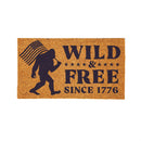 Red White & Bloom Coir Mat, "Wild & Free", 28"x16"