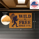 Red White & Bloom Coir Mat, "Wild & Free", 28"x16"