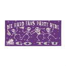 Texas Christian University Flocked Coir Halloween Sassafras Switch Mat, 22"x10"